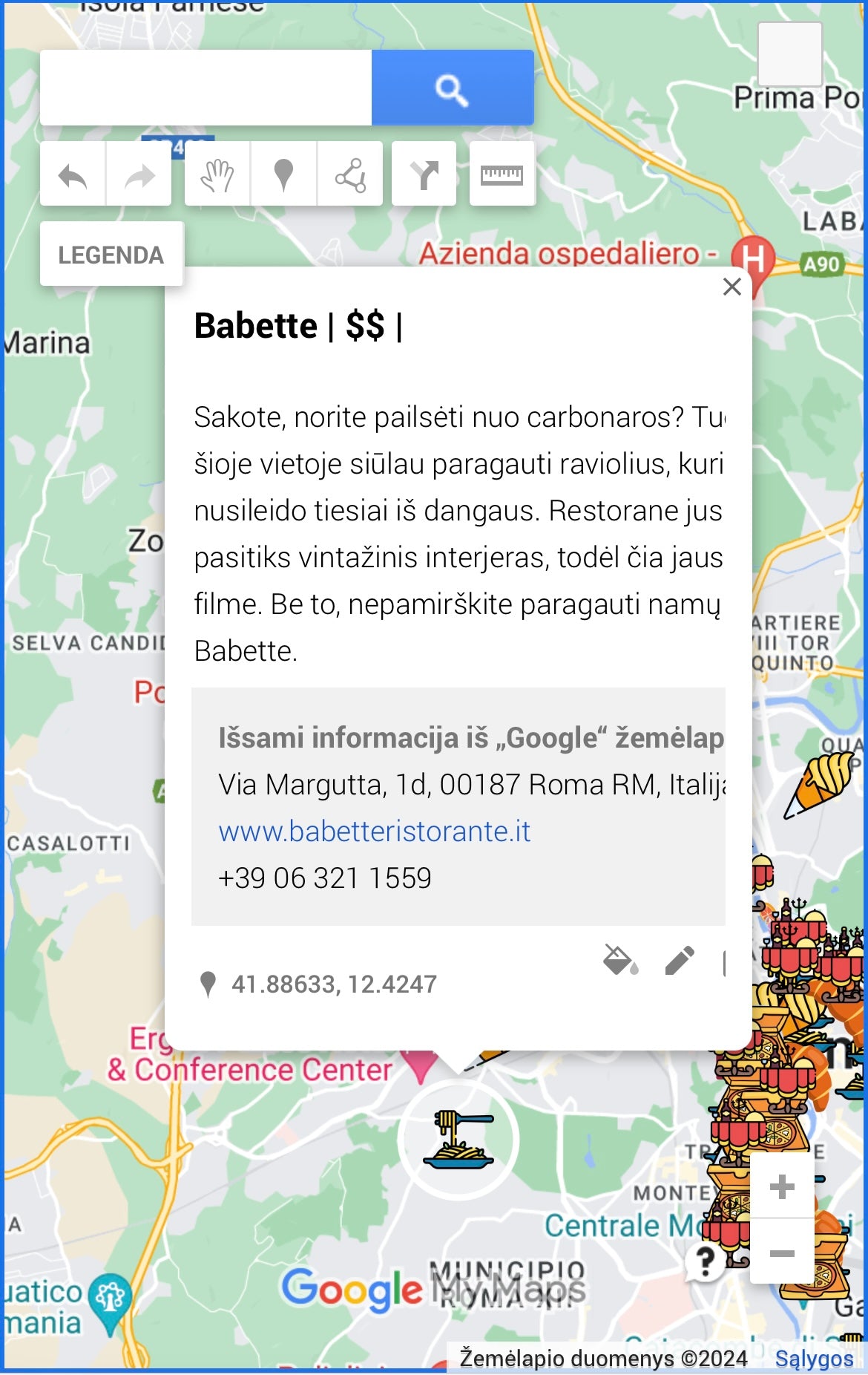 Romos gero maisto vietų gidas