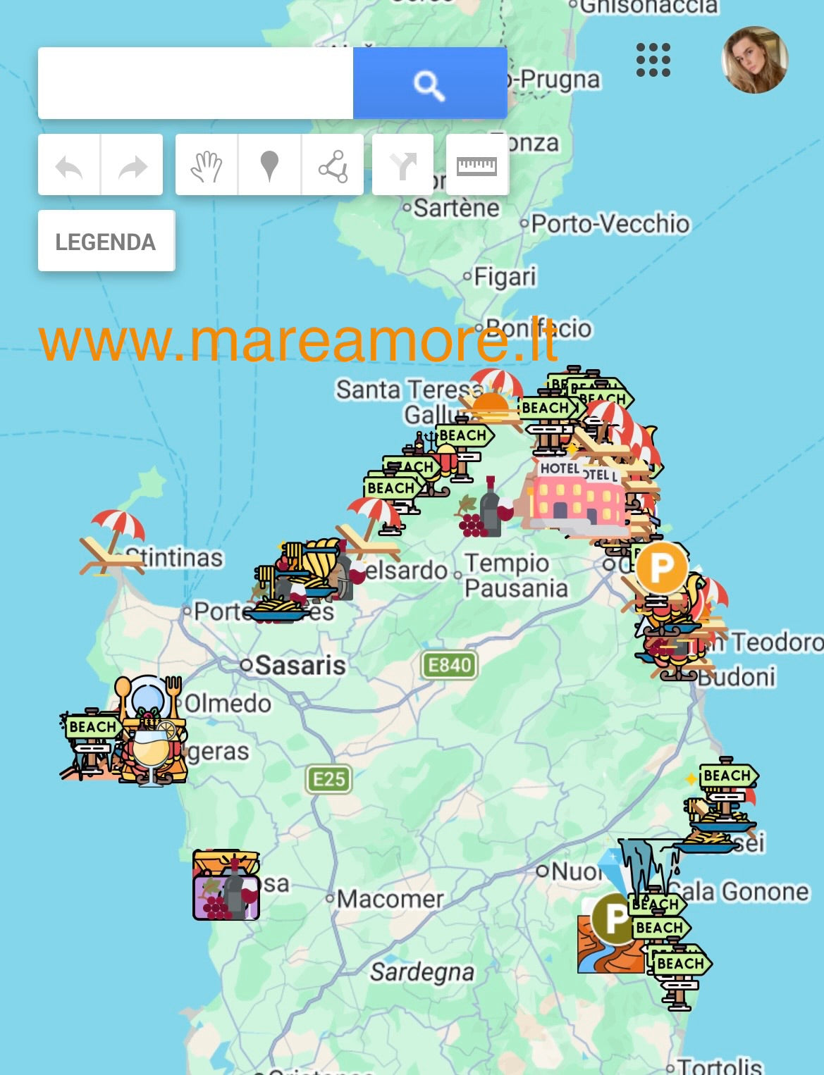 Šiaurinės Sardinijos gidas